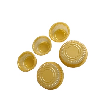 60mm Gold Round Cake Packaging Plastic Tray for Mooncake - Color Customization