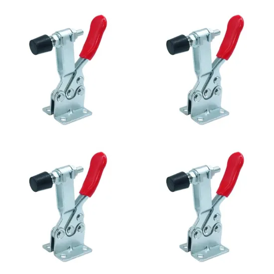 4 pcs Holding Capacity 220lbs(100Kg) Quick Release Vertical Type GH-201b Horizontal Toggle Clamp Hand Tool Set