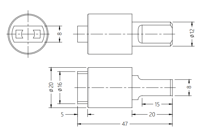 Damper Drawing For Small Cover Plate