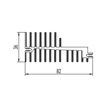 Convertidor de frecuencia de aluminio Perfil de extrusión de extrusión