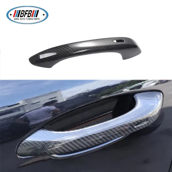 4 PCS Carbon Fiber Door Handle Covers for Porsche Cayenne 2018+