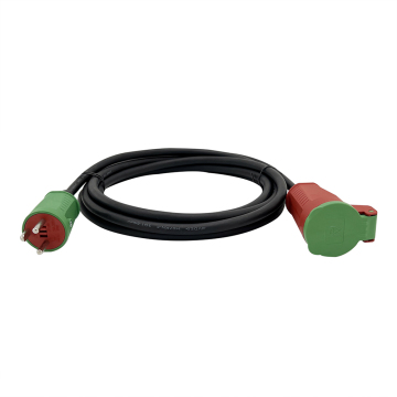 IP44 Waterproof Anti-Shock 16A 3 Pin Extension Cord with Color Plug and Socket - Denmark
