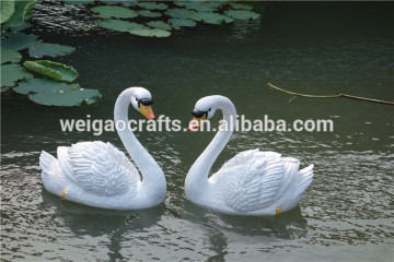 Polyresin Lively Love Home Swan, Resin Swan, White Swan