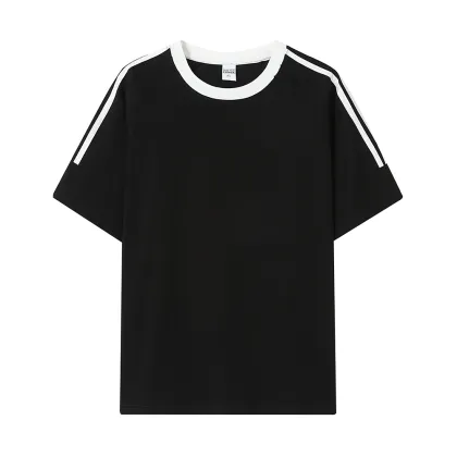 Custom Striped T-Shirts S-3XL 240 Gsm