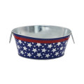 Galvanized metal oval beer basin