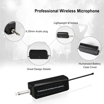 Lapel Microphone: Professional Wireless UHF Lavaliere Lightweight Microphone