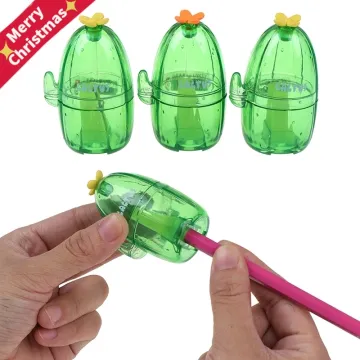 Fresh Green Color Cactus Pencil Sharpener Mini School Office Supply Student Stationery Kids Gift