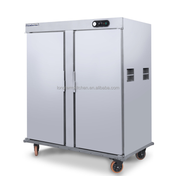 Electric Mobile Hospital Food Warmer Cart with Heating Cabinet and Wheels