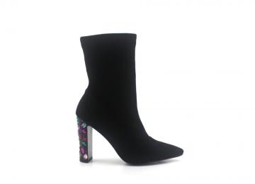 Damskor med färgade rhinestones