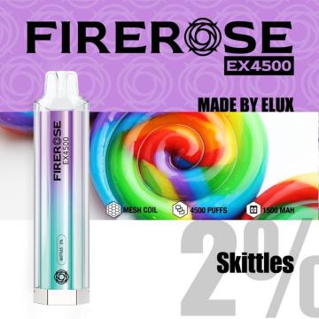 Elux Firerose Ex4500 퍼프 일회용 vape 전설 ene