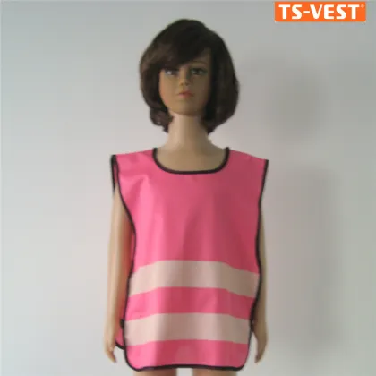 Wholesale high visibility reflective purple pink blue yellow child safety vest