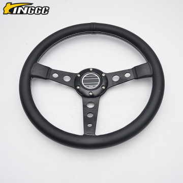 Universal Real Leather 350 mm Racing de volante para automóvil