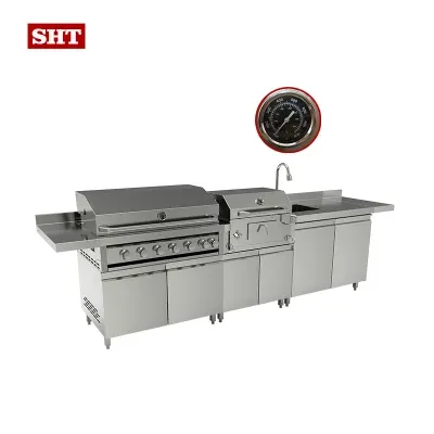 2024 Hot Selling Kitchen Cabinet Outdoor BBQ Gas Grill for Restaurant