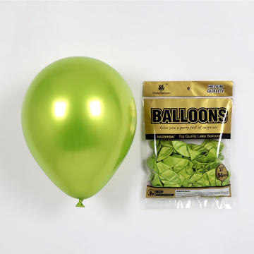 Balon lateks mutiara tebal 9-inci grosir dalam warna logam krom: balon helium dan udara untuk acara