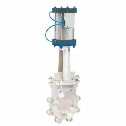 Pneumatic knife gate valve