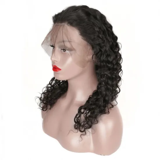 High density glueless  lace human hair wigs body wave natural black color All handtid wigs for black women