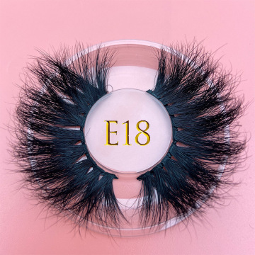 25mm E18 MIKIWI real Mink Eyelash Full strip lashes Soft Dramatic false Eyelash Resuable makeup 100% Natural Handmade Eyelashes