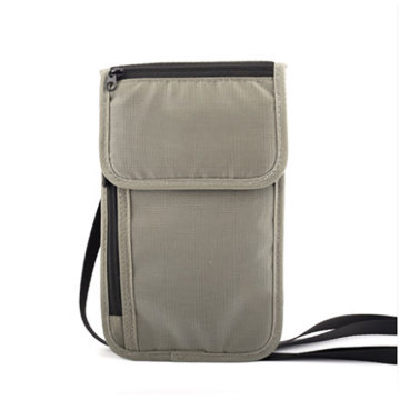 Custom Travel Document Wallet Rfid Neck Pouch