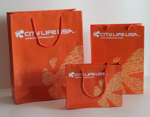 Colorful gift paper bags