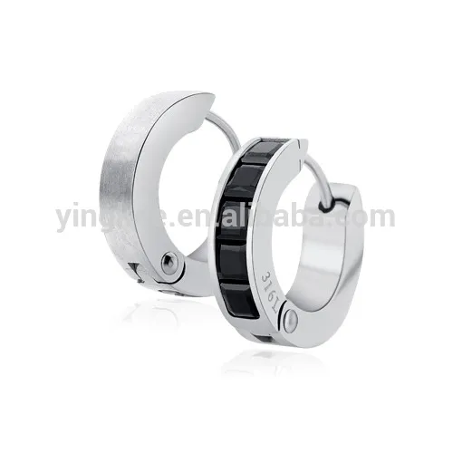 Sliver Tone 316 L Stainless Steel Gorgeous Design Hoop Earring