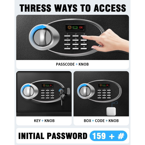 Small Security Safe with Programmable Electronic Keypad