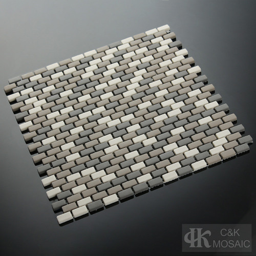Mix Coclor Subway Tile With Glass Mosaic Accent, High Quality Mix