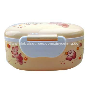 Advertising Plastic Lunch Box with Fancy Printing, Sized 17.5*12*6cm