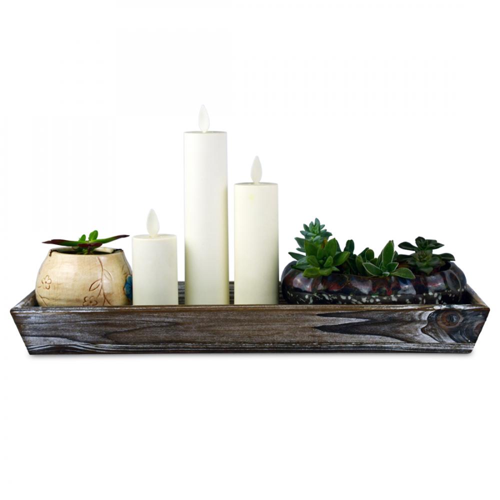 Natural Wooden Pillars Candle Holders