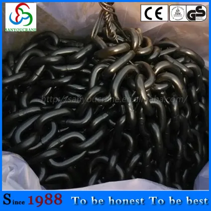Lifting links black industrial link chain