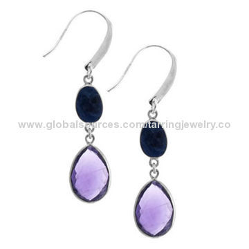 Crystal Drop Earrings, Eco-friendly, Nickel-free, Crystal Colors Can be Customized