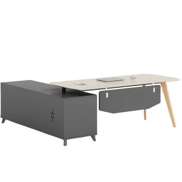 Executive Office Table - Walnut Computer Desk for Manager