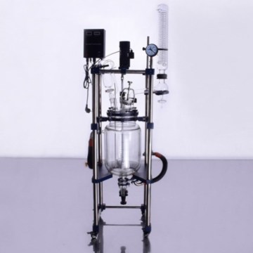 20 liters laboratory jacket heating glass reactor