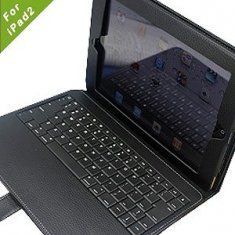 Slim  Landscape Mode Ipad 2 Protective Case With Bluetooth Folding Keyboard With Stand