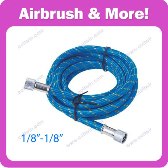 Braided Airbrush Hose For Airbrush and Compressor Connect. Coupler: 1/8"-1/8" Length: 1.8m Dia.: 7 x 4mm