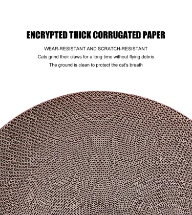 Round Replaceable Core Grasp Resistant Plastic Cat Scratch Board