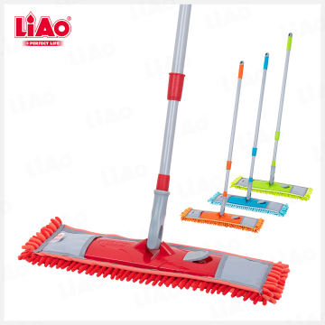 LiAo 40cm mikrofiber platt mopp | 73-125cm handtag