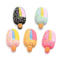 Kawaii Colorful Flatback Resin Sweet Popsicle Cabochon Crafts Diy Art Deco Hair Clips Decoration Phone Cover Ornament