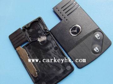 Hot sale remote smart car key shell for Mazda 2 button smart card shell