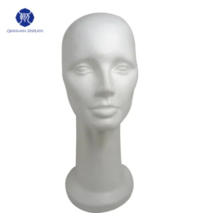 Cheap human hair foam mannequin head with shoulders