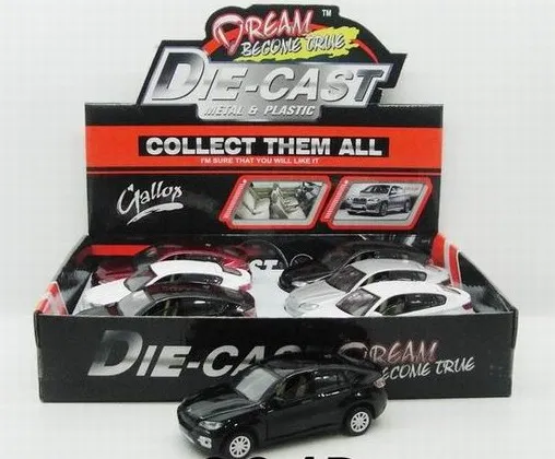 1：32PULL BACK DIE-CAST BMW X6 W IC & LIGHT(6PCS/BOX)