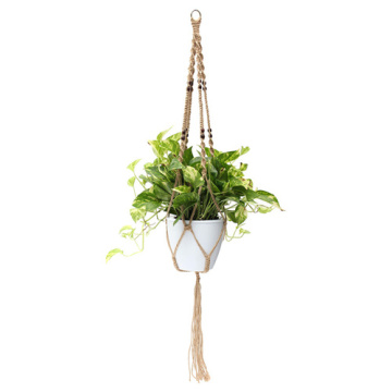 como suporte de planta macrame