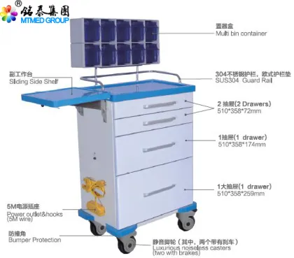 Multi purpose anesthetic vehicles cart