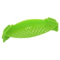 1pcs Green Silicone Pot Pan Bowl Funnel Strainer Kitchen Rice Washing Colander Kitchen Accessories Cooking Tools
