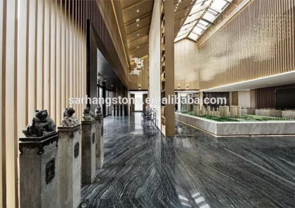 China Ancient Black Wood Vein Marble Slab Supplier