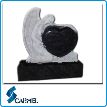 Beautiful Black Angel Headstone for Cemetery