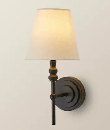 Maggie Brushed Chrome Wall Lights with Tapered Shades