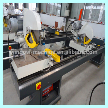 High quality PVC window profile cutting saw with two head