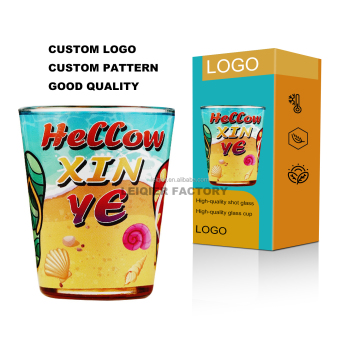 Custom Printed Shot Glasses with Heavy Base - 2oz, Clear, Full Printing