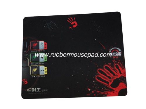 Natural Black Rubber Mouse Pad 21cm X 18cm With Textured Fabric Surface