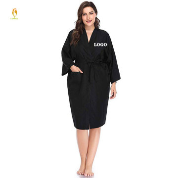 Professional Waterproof Barber Logo Polyester Salon Kimono Robe